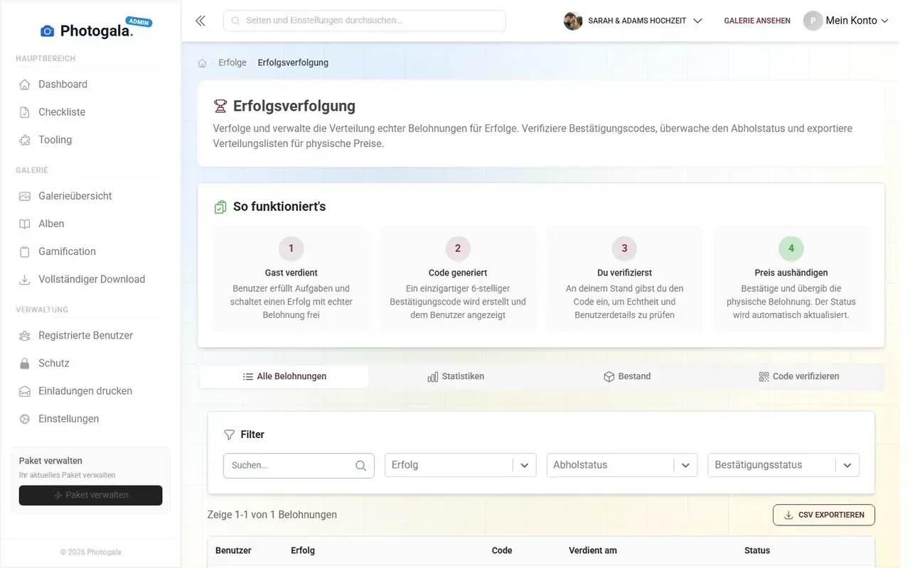 Challenge-Fortschritt