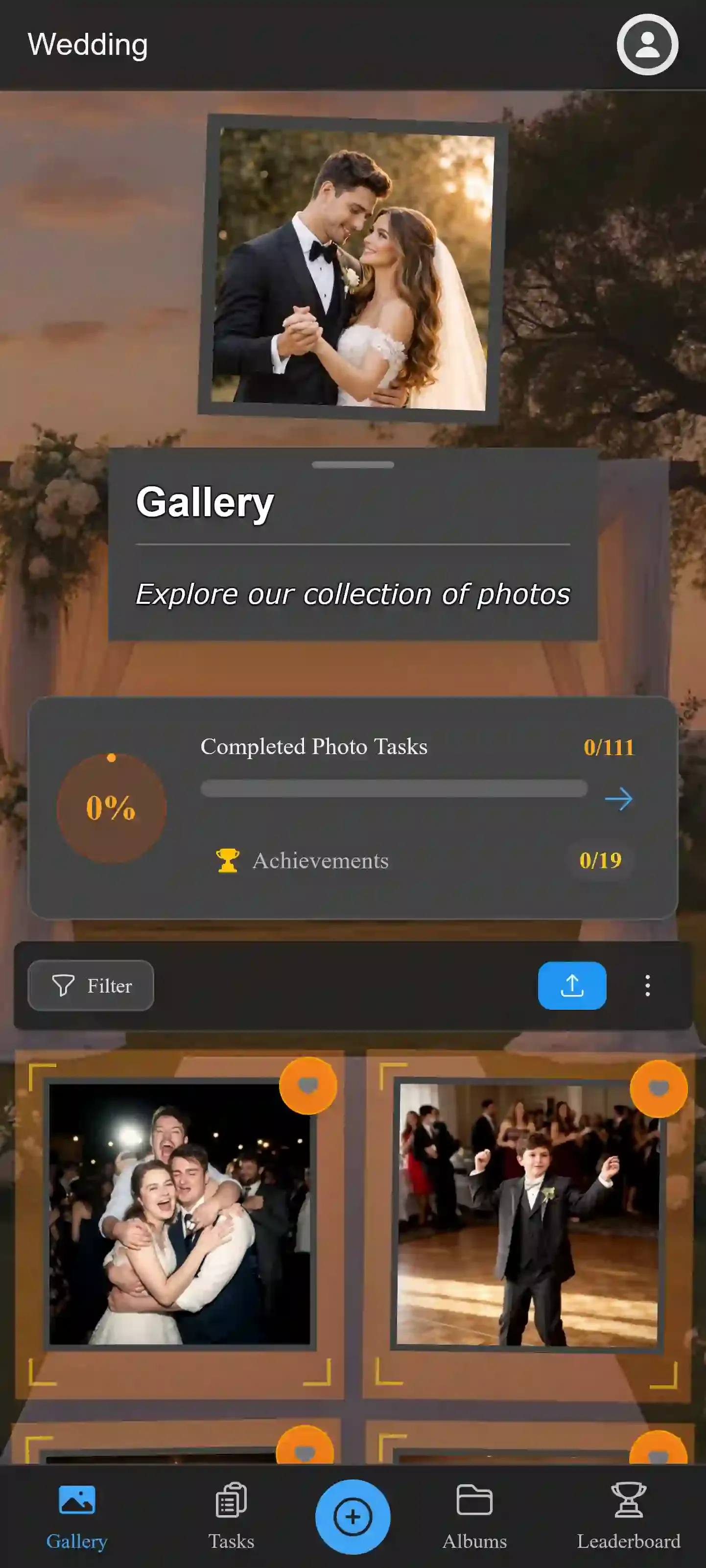 Customized gallery branding on laptop