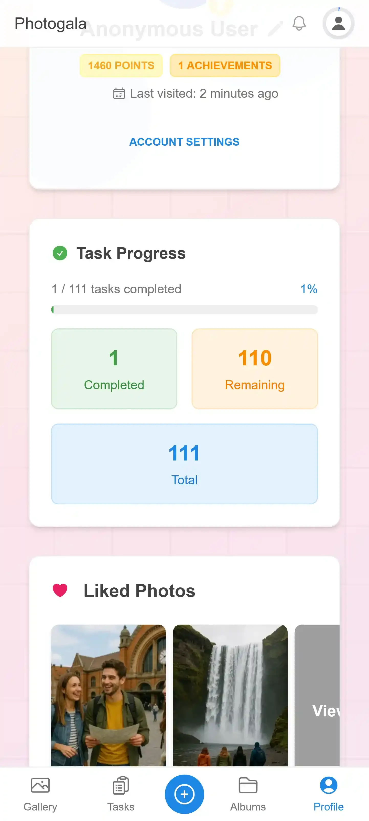 Challenge progress tracking