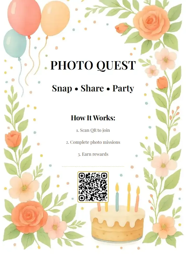 Guest scanning QR code at wedding table