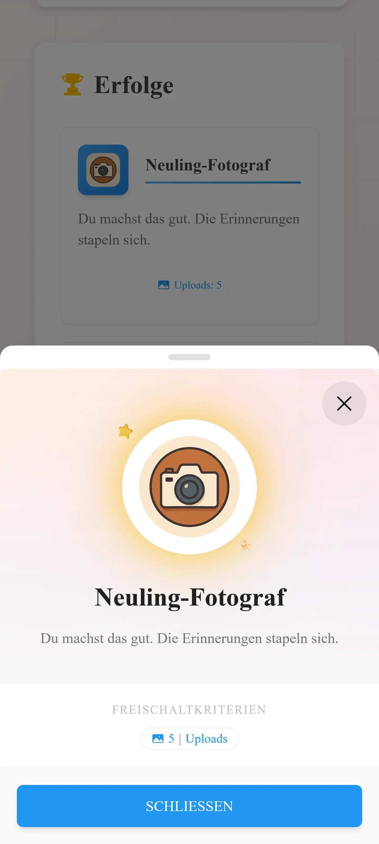 Errungenschafts-Badges von Eventteilnehmern