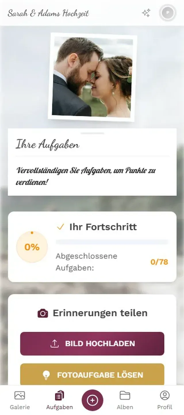 Eine Foto-Challenge bei der Abschiedsfeier lösen