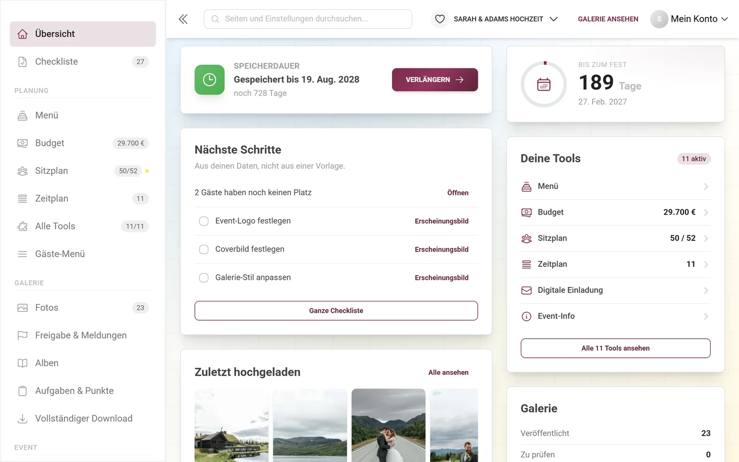 Dashboard-Karte Nächste Schritte mit abgeleiteten Schritten und offenen Aufgaben
