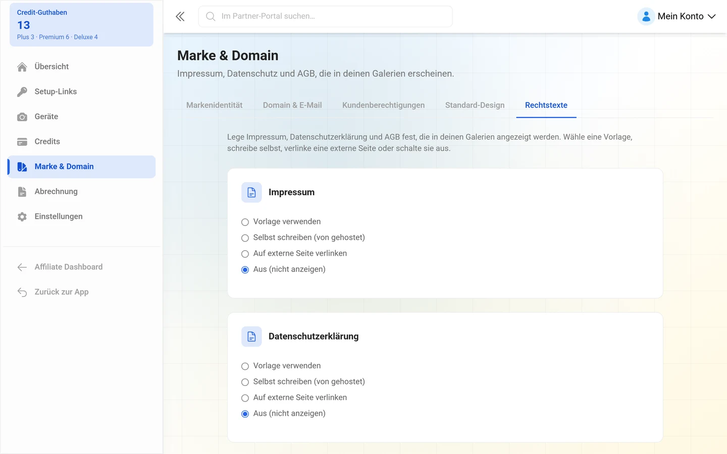 Reiter Rechtstexte der Markenverwaltung
