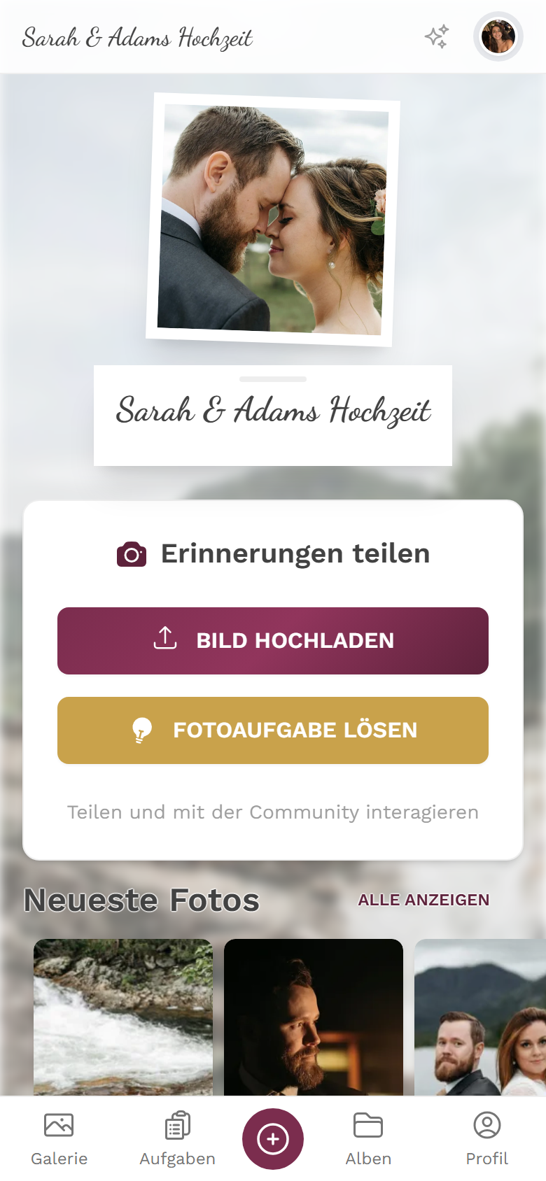 Startseite der Event-Galerie