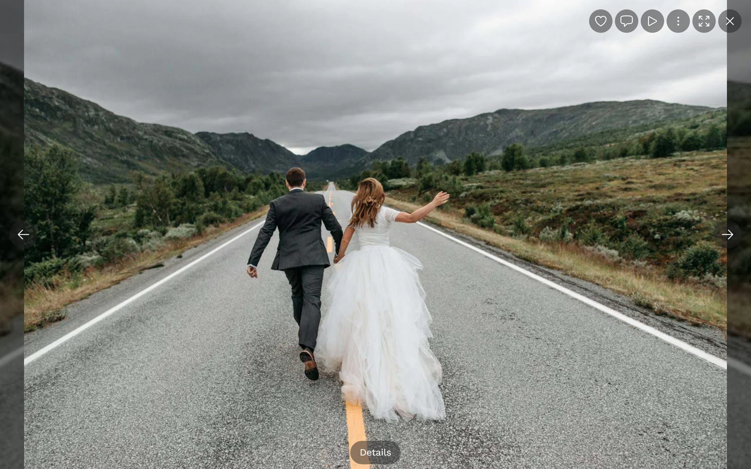 A single photo shown in the gallery's fullscreen mode with visible controls