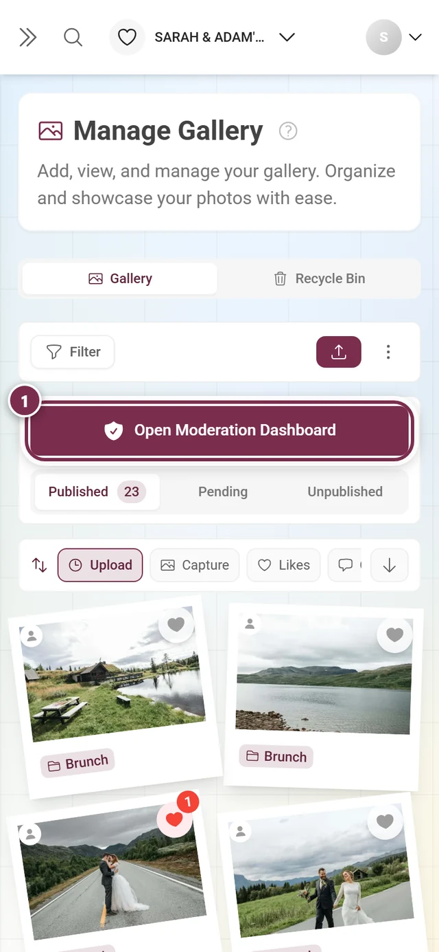 Moderation panel on a phone with the highlighted Open Moderation Dashboard button