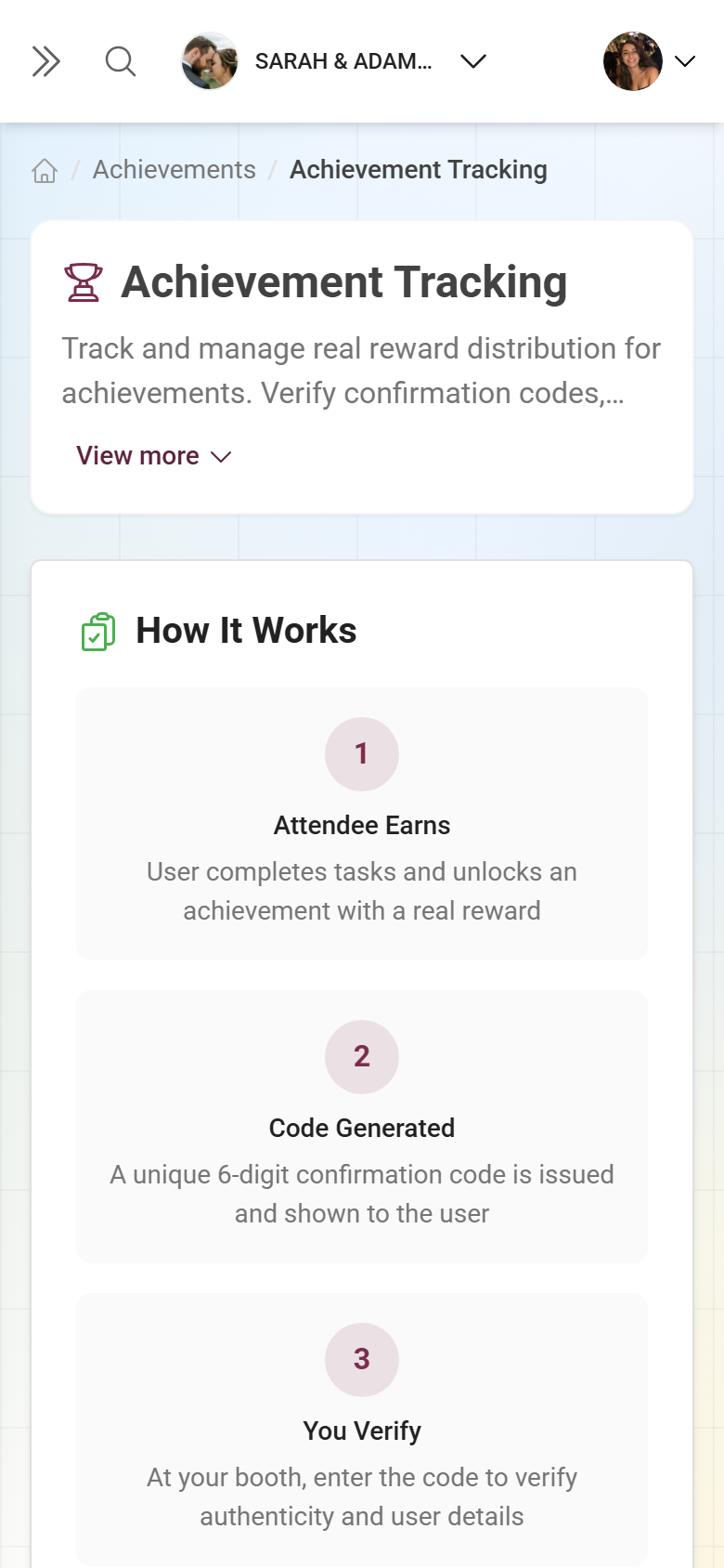Verify Code tab after a successful check with a valid code and the guest's detail card