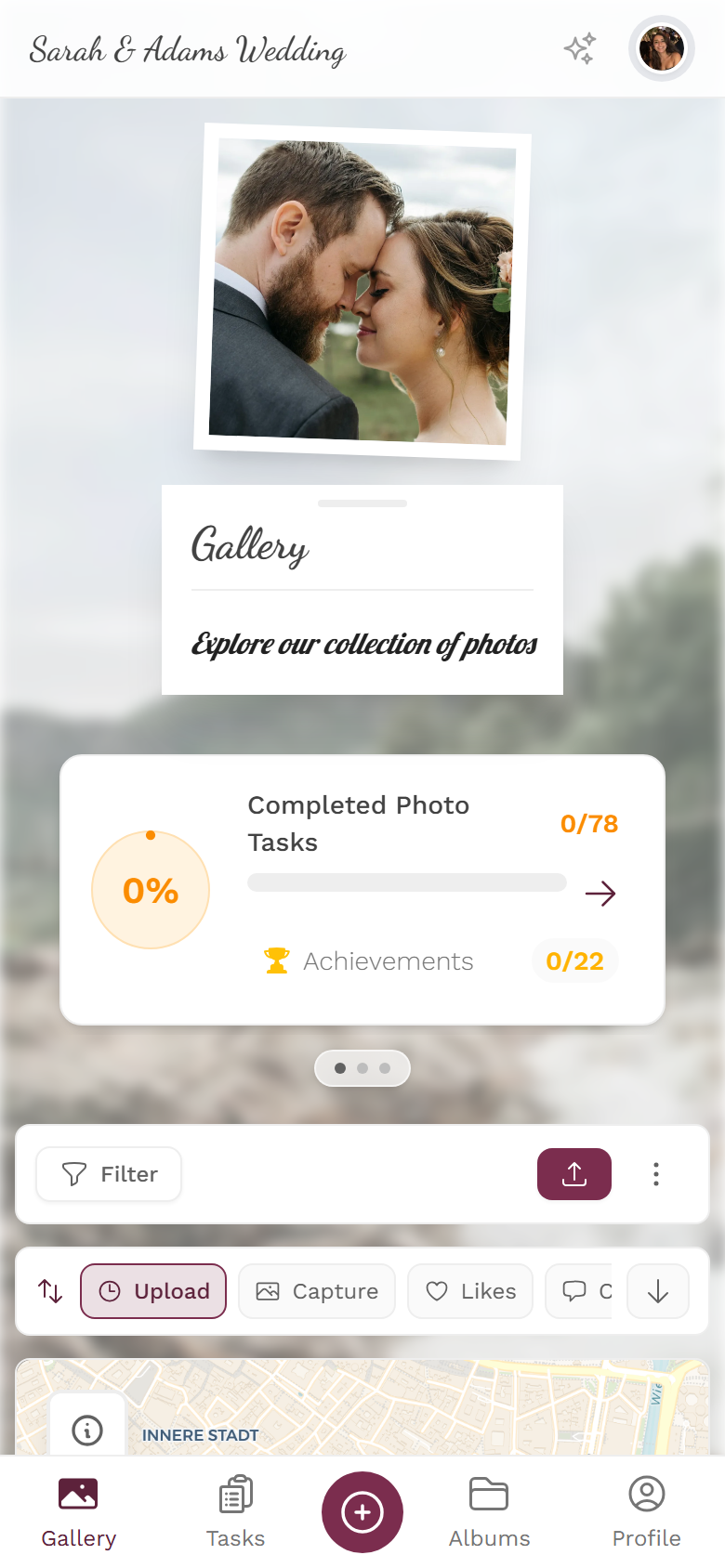 Map view with photo locations