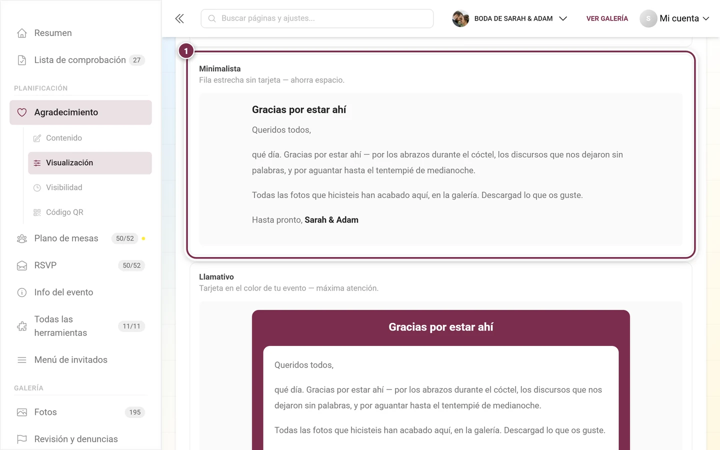Estilo de widget Minimalista con una línea sencilla sin tarjeta