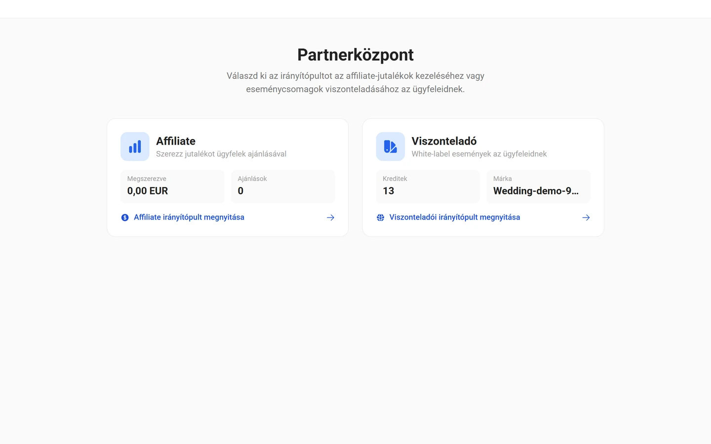 Partnerportál az affiliate és a viszonteladó közötti választással