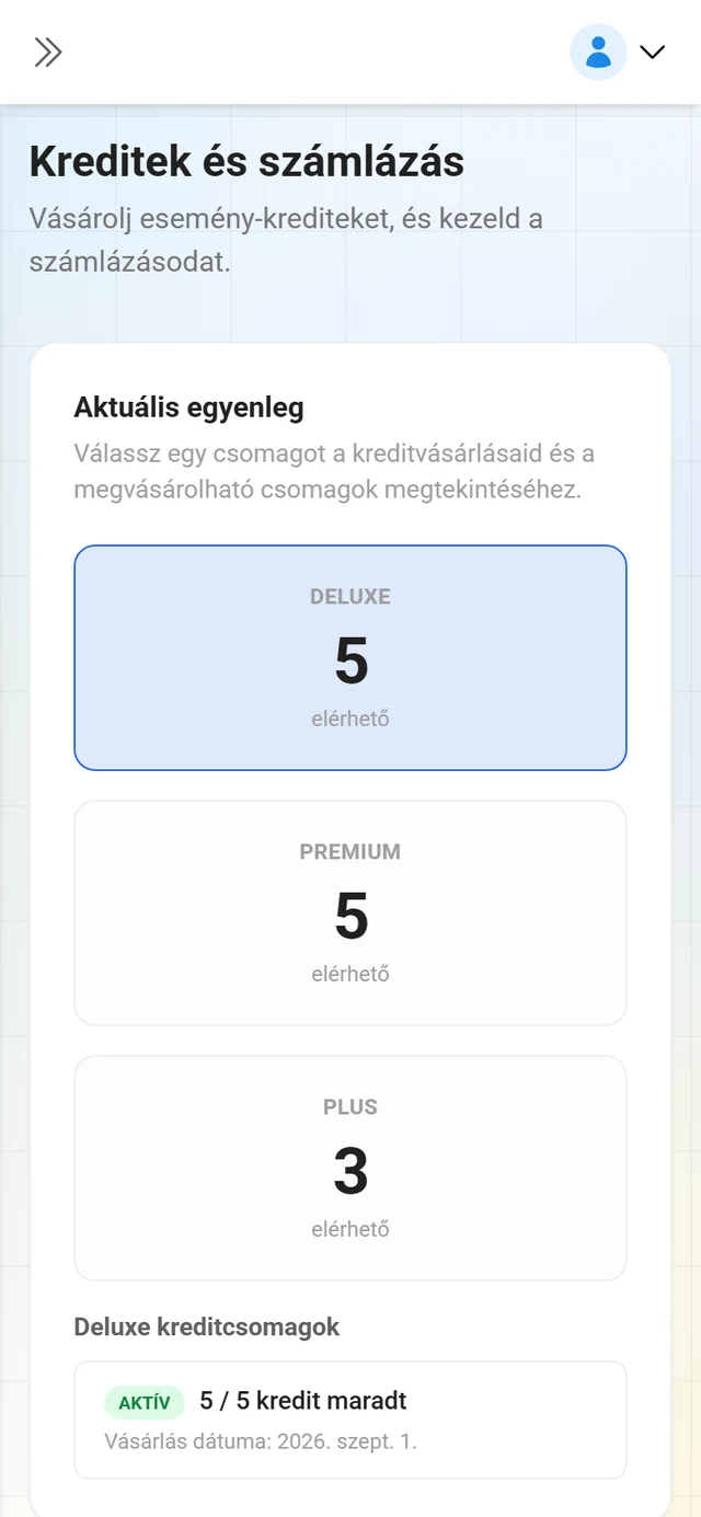 Kreditáttekintés csomagonként