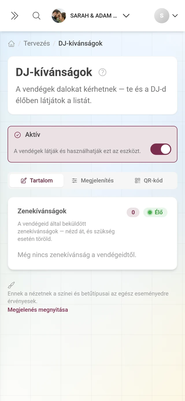 Zenekívánságok egyetlen bejegyzés nélkül