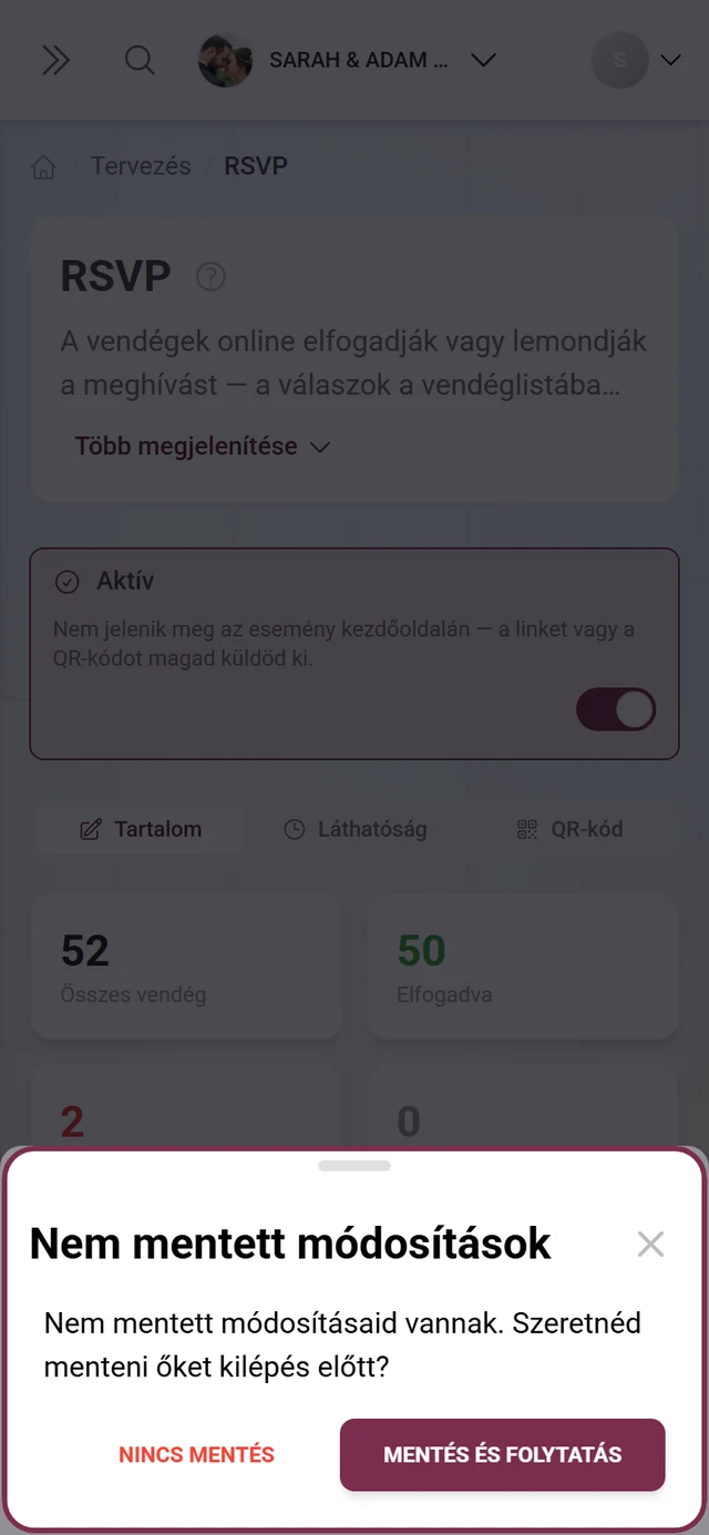 Rákérdezés fülváltáskor nyitott piszkozattal