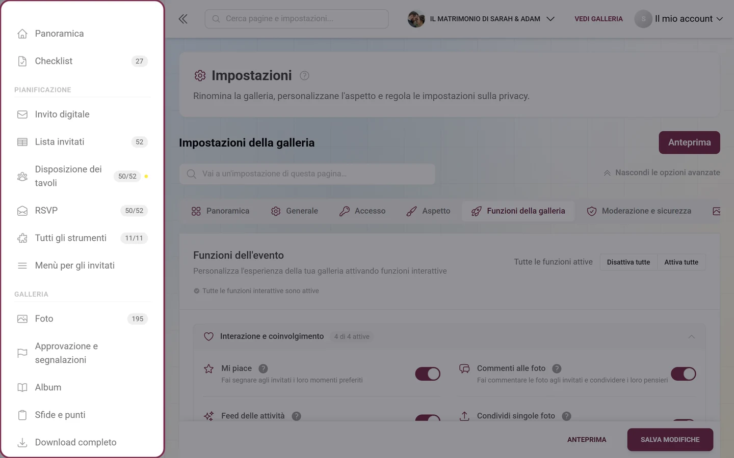 Barra laterale con una voce espansa e le sue sottovoci