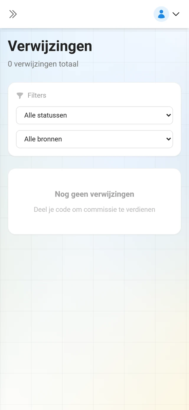 Lijst met verwijzingen met status per item