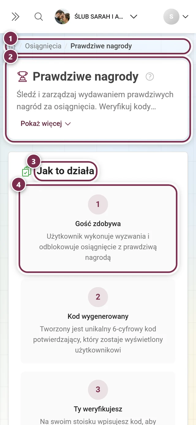 Strona Prawdziwe nagrody do wydawania prawdziwych nagród