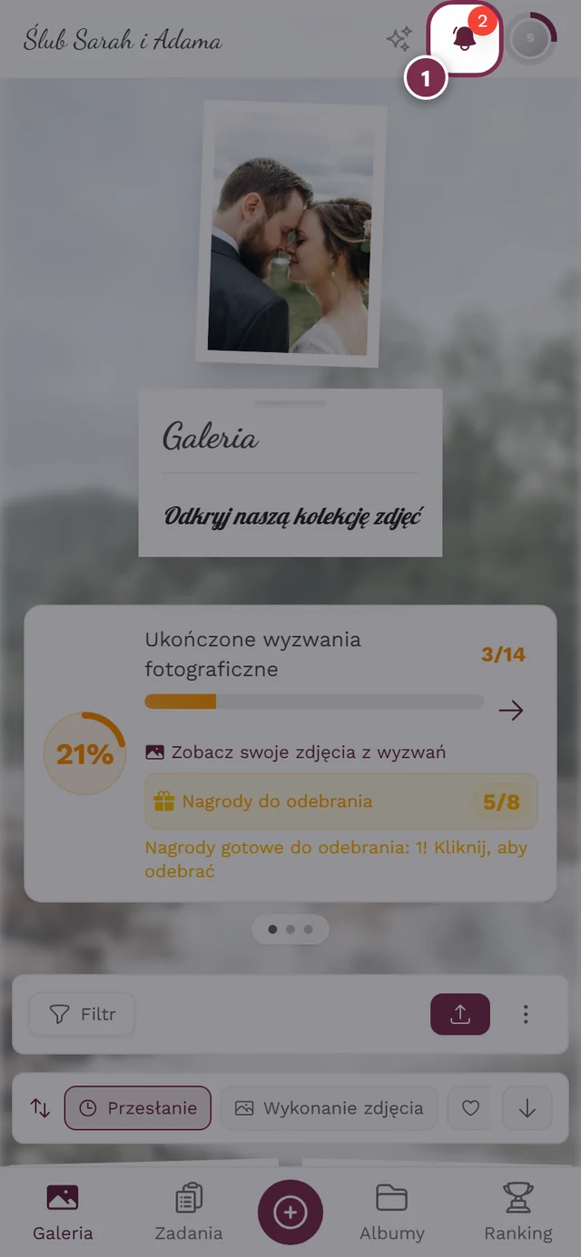 Wyróżniona ikona dzwonka powiadomień