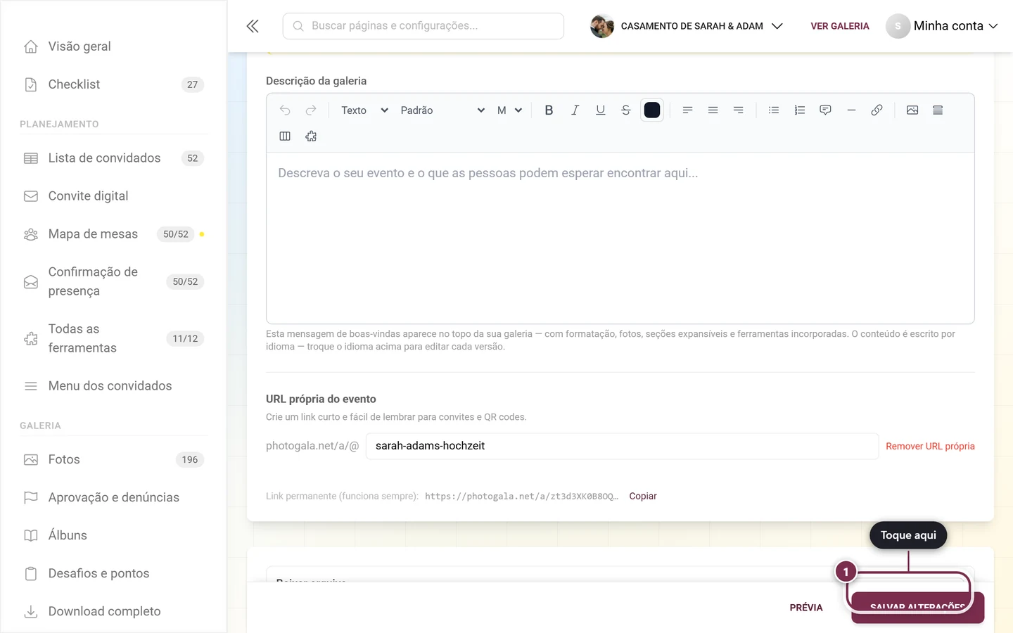 Bloco Baixar arquivo com o link Ir para o download destacado