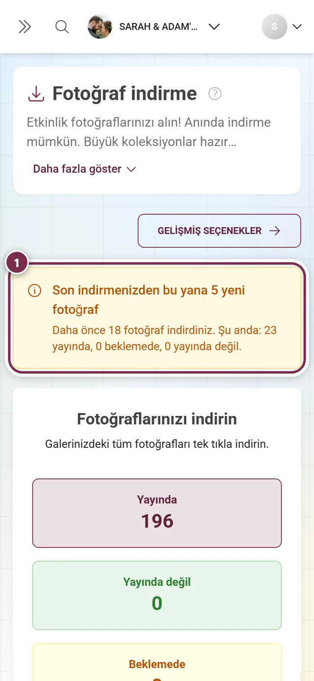 Son indirmeden bu yana yeni fotoğrafları bildiren sarı afiş, işaretli