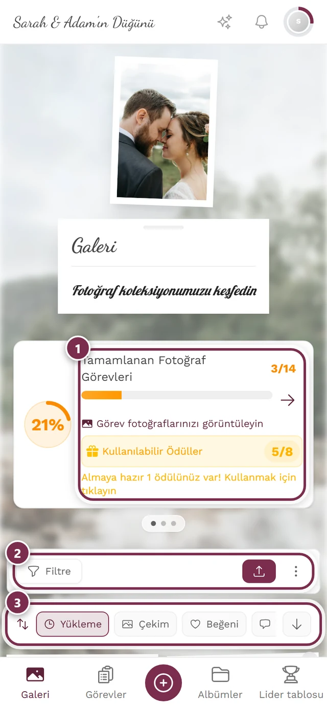Izgaradaki fotoğraflarla galeri sayfası