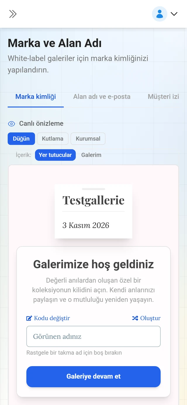 Beş sekmeyle Bayi Portalının marka ayarları