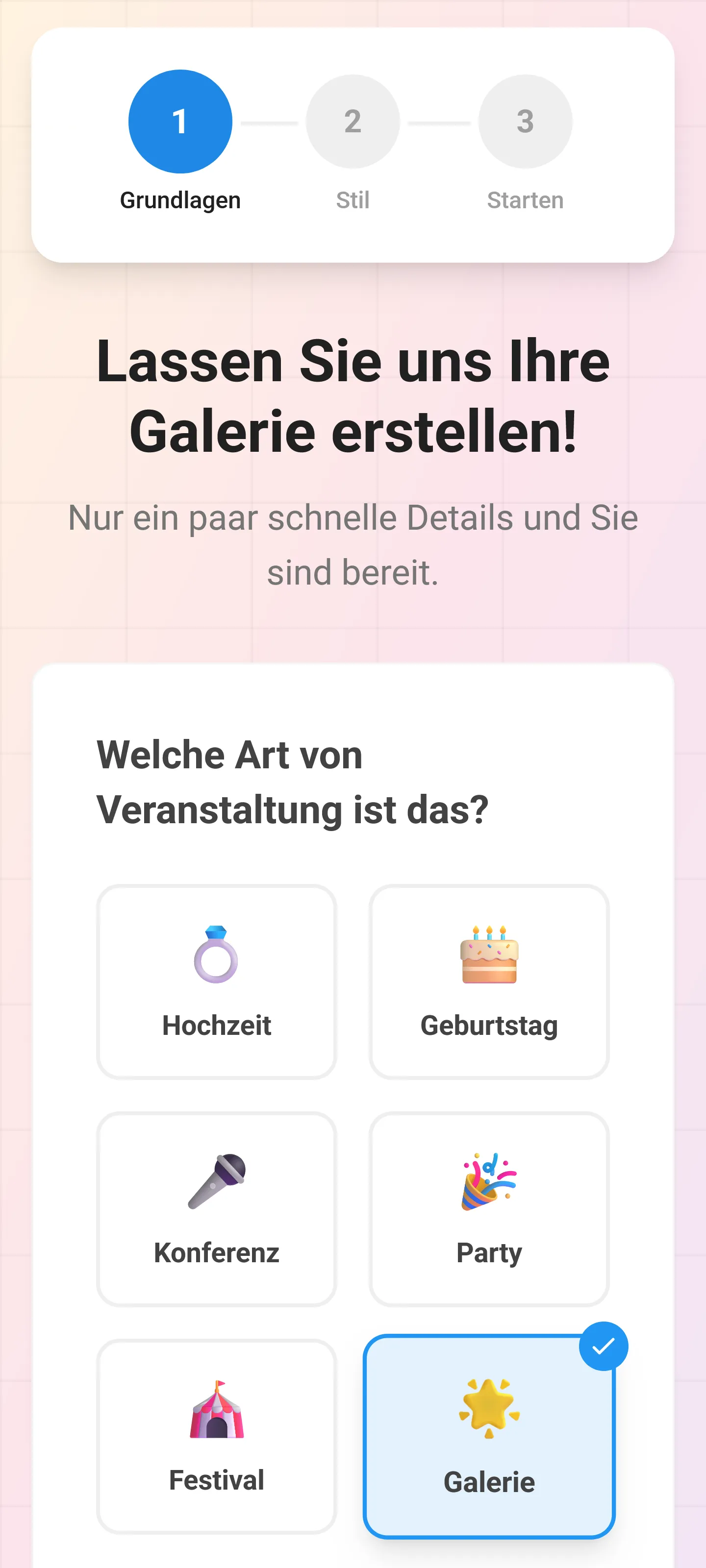 Create your event gallery