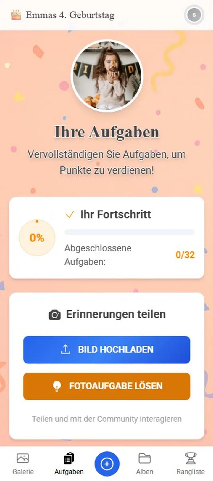 Geburtstagsfeiern
