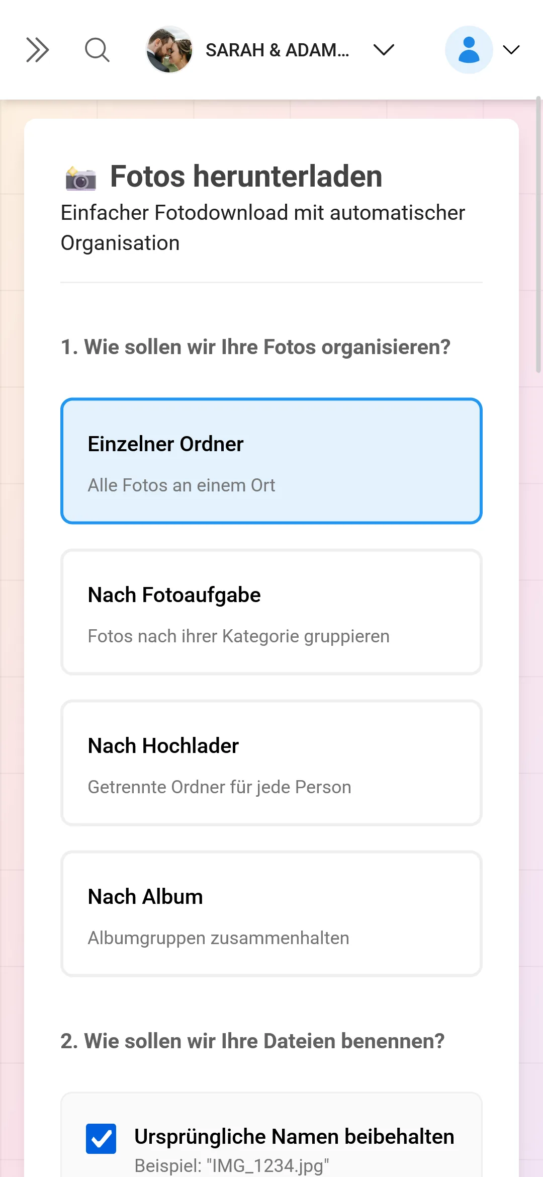 Download-Optionen