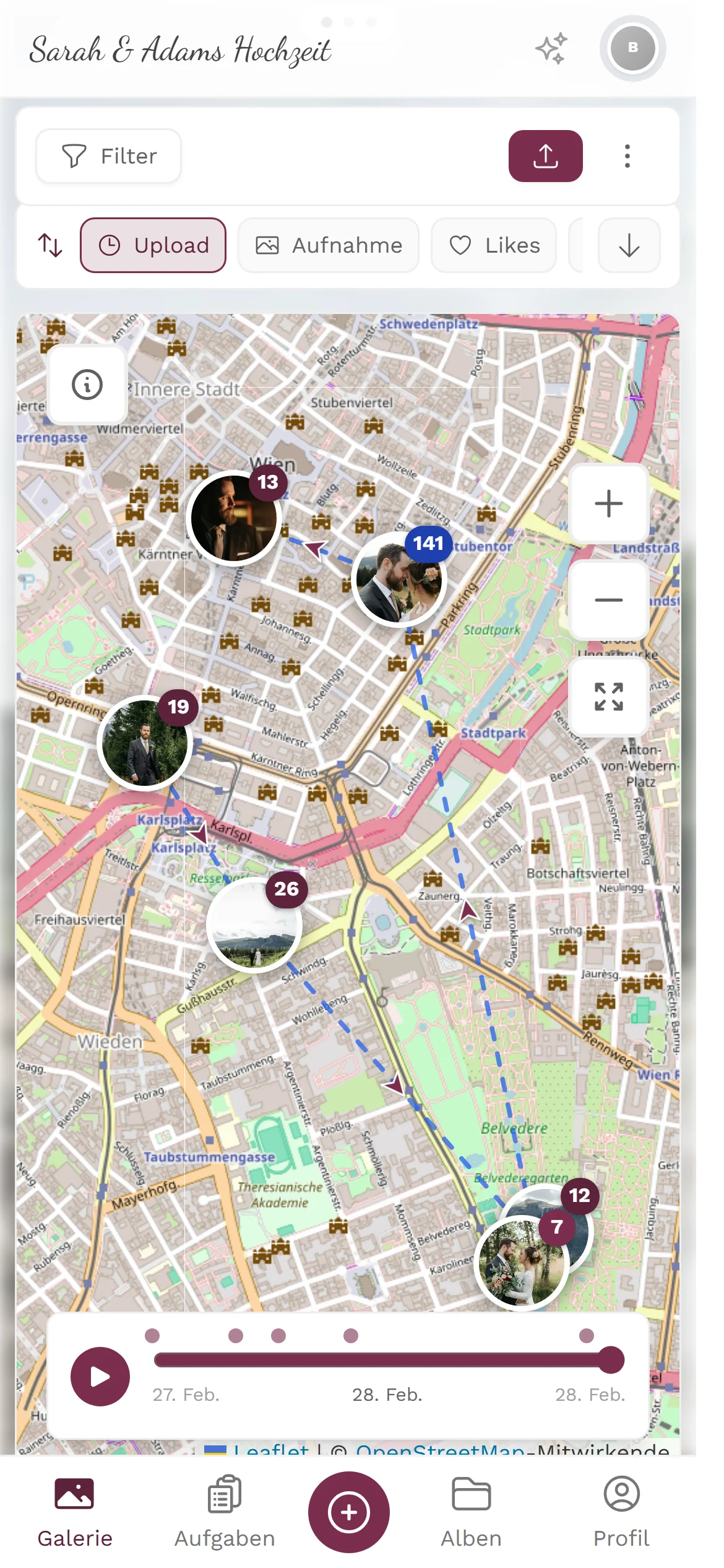 GPS-Daten automatisch extrahiert