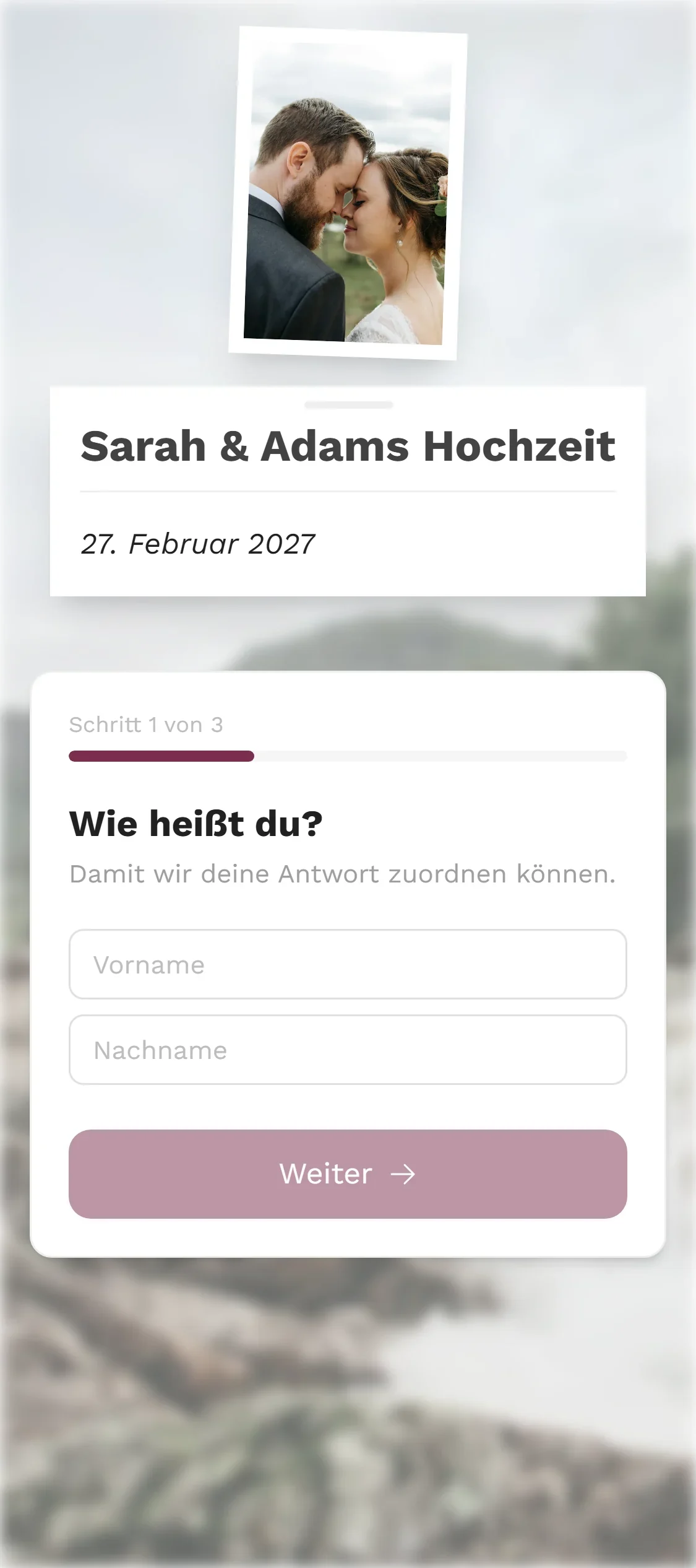 Zu- und Absagen — Ansicht für Gäste