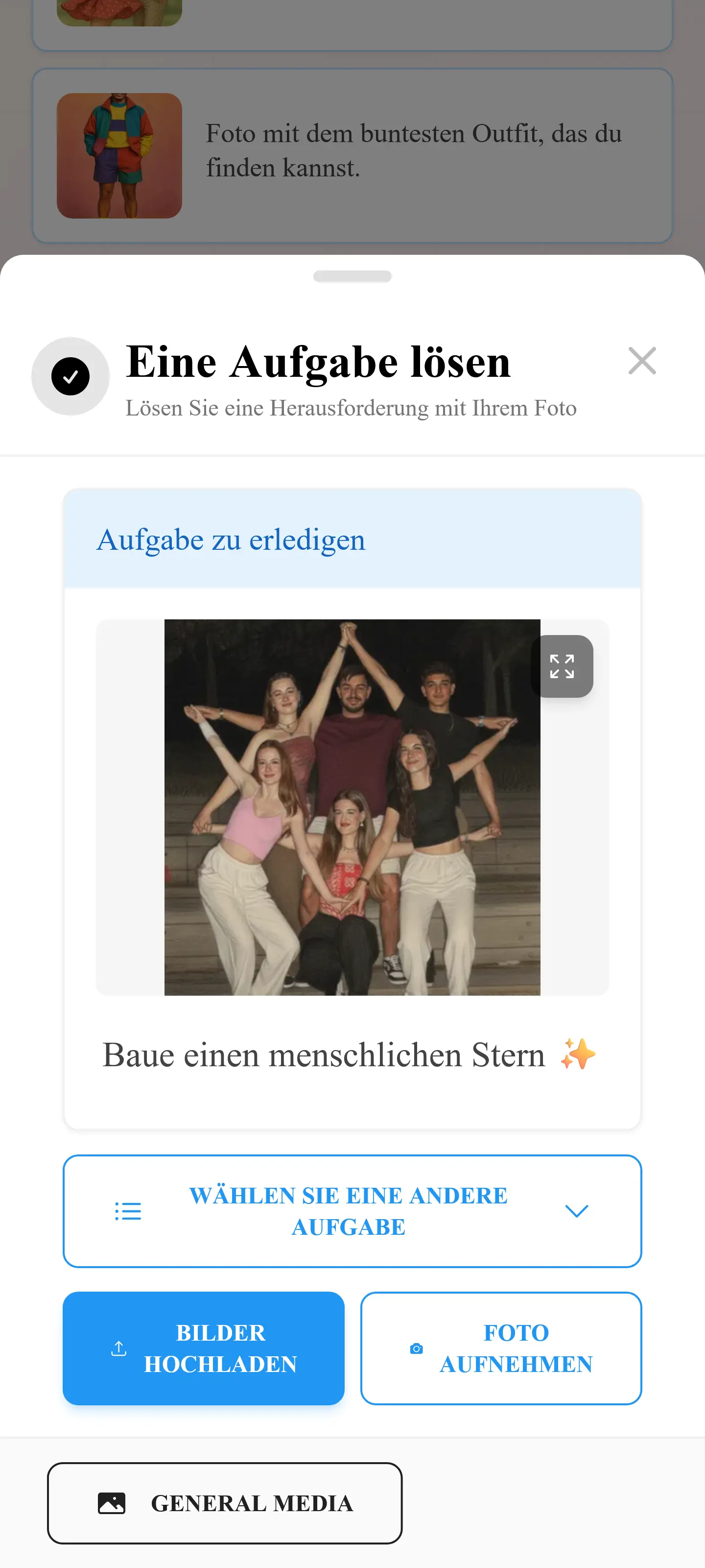 PhotoGala challenges view