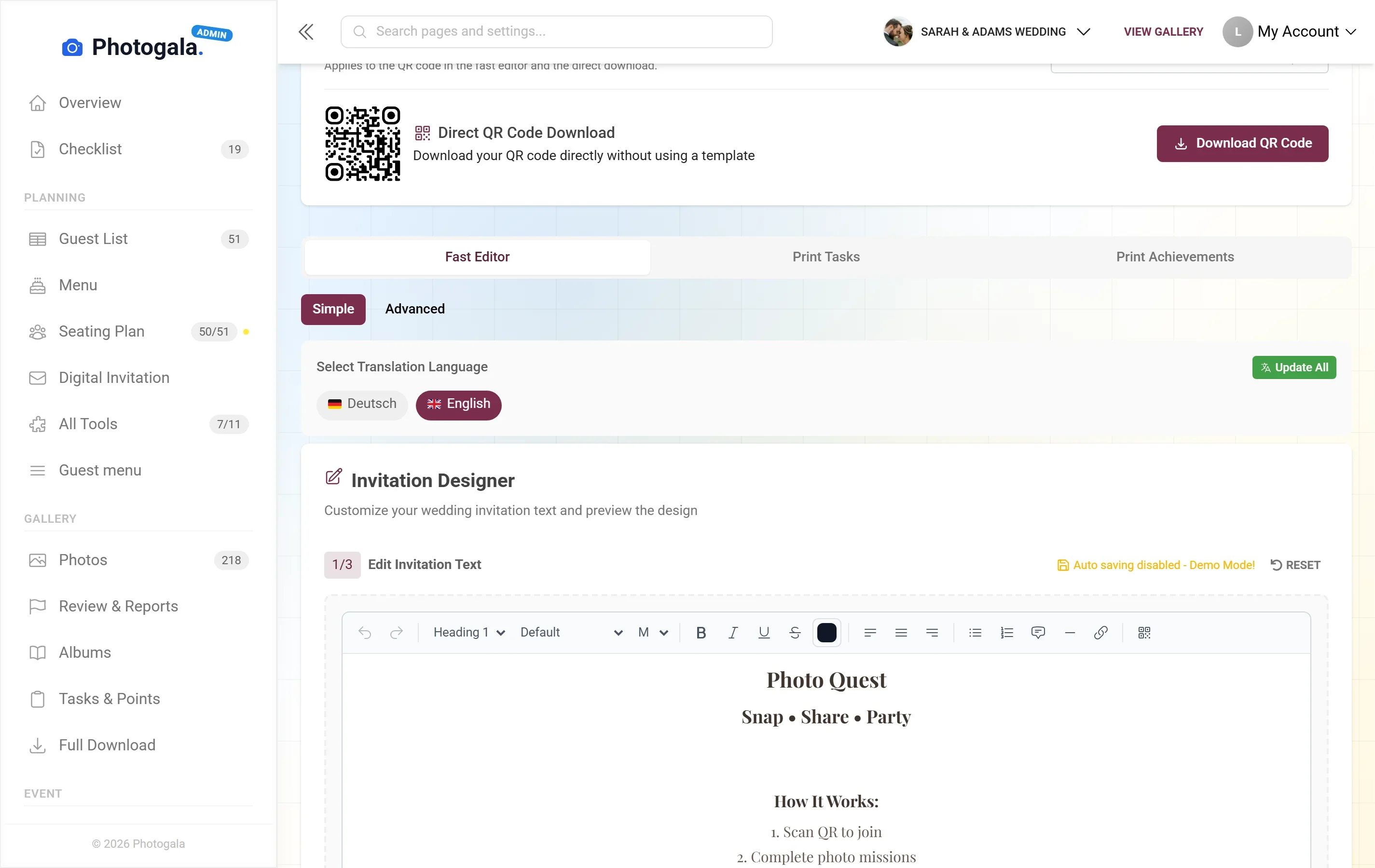 Print template editor