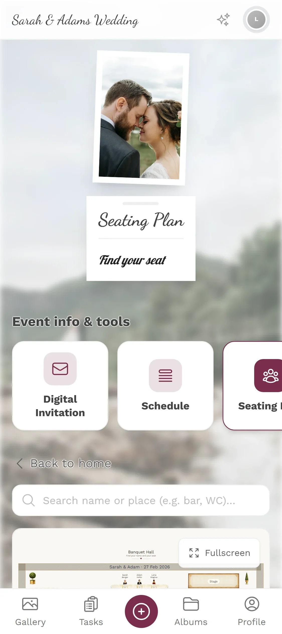 Seating Plan — Guest view