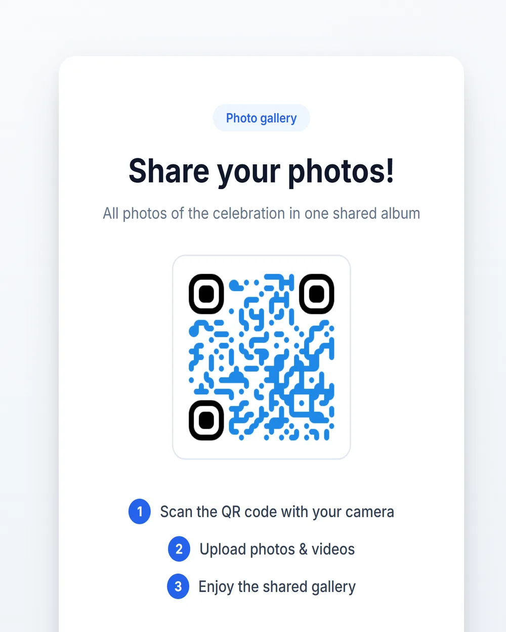 Guests scan the code