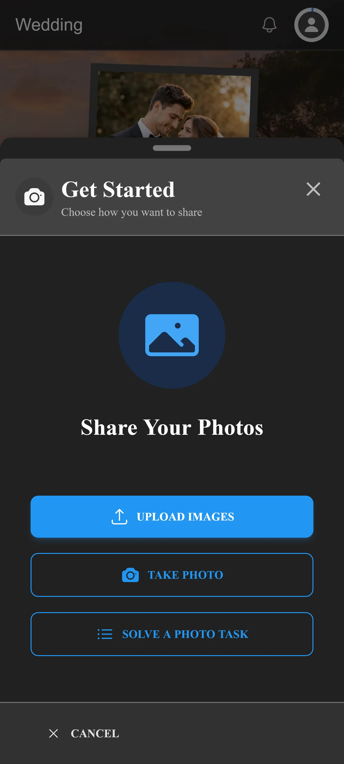 Guests upload photos easily