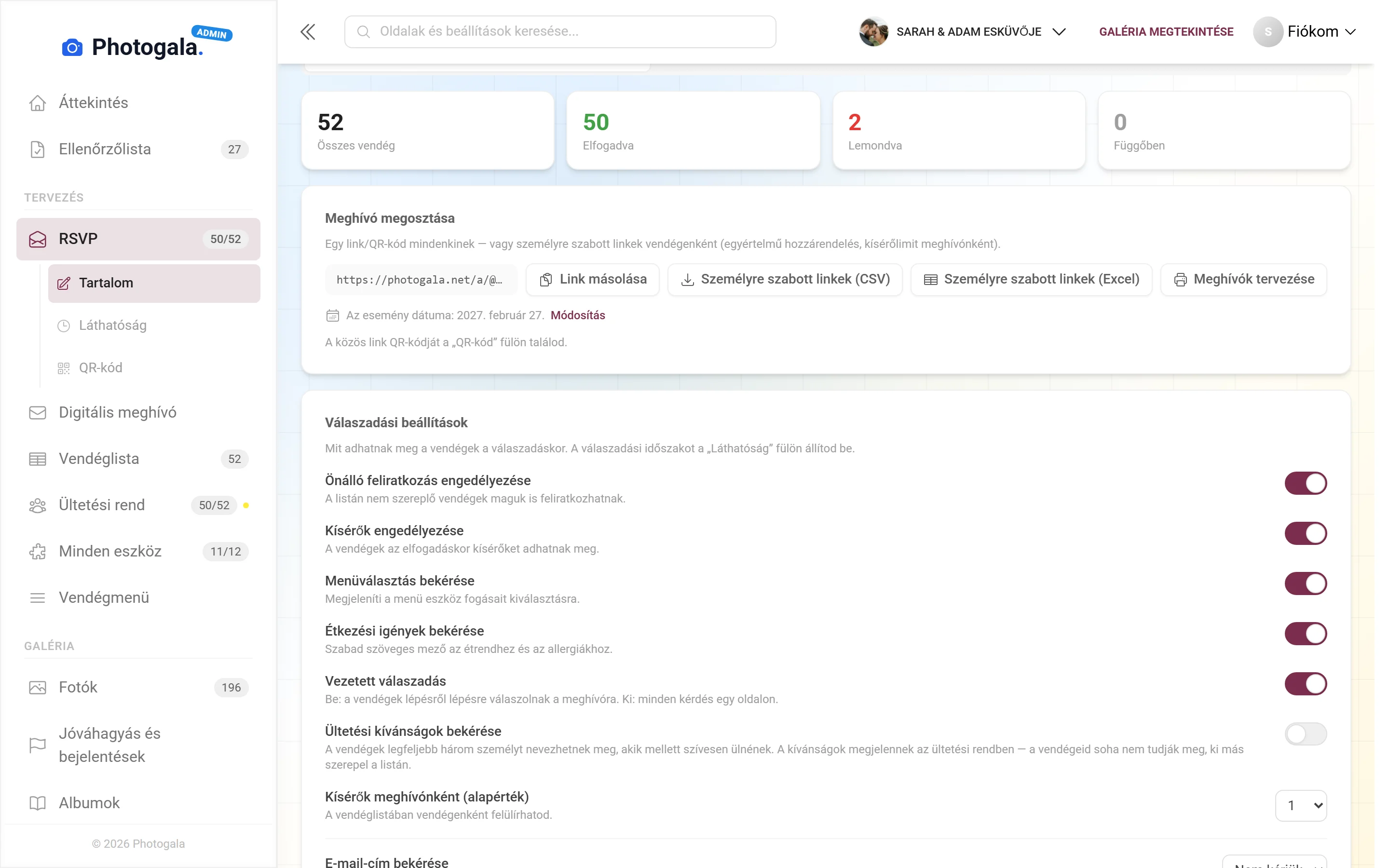 Személyes linkek