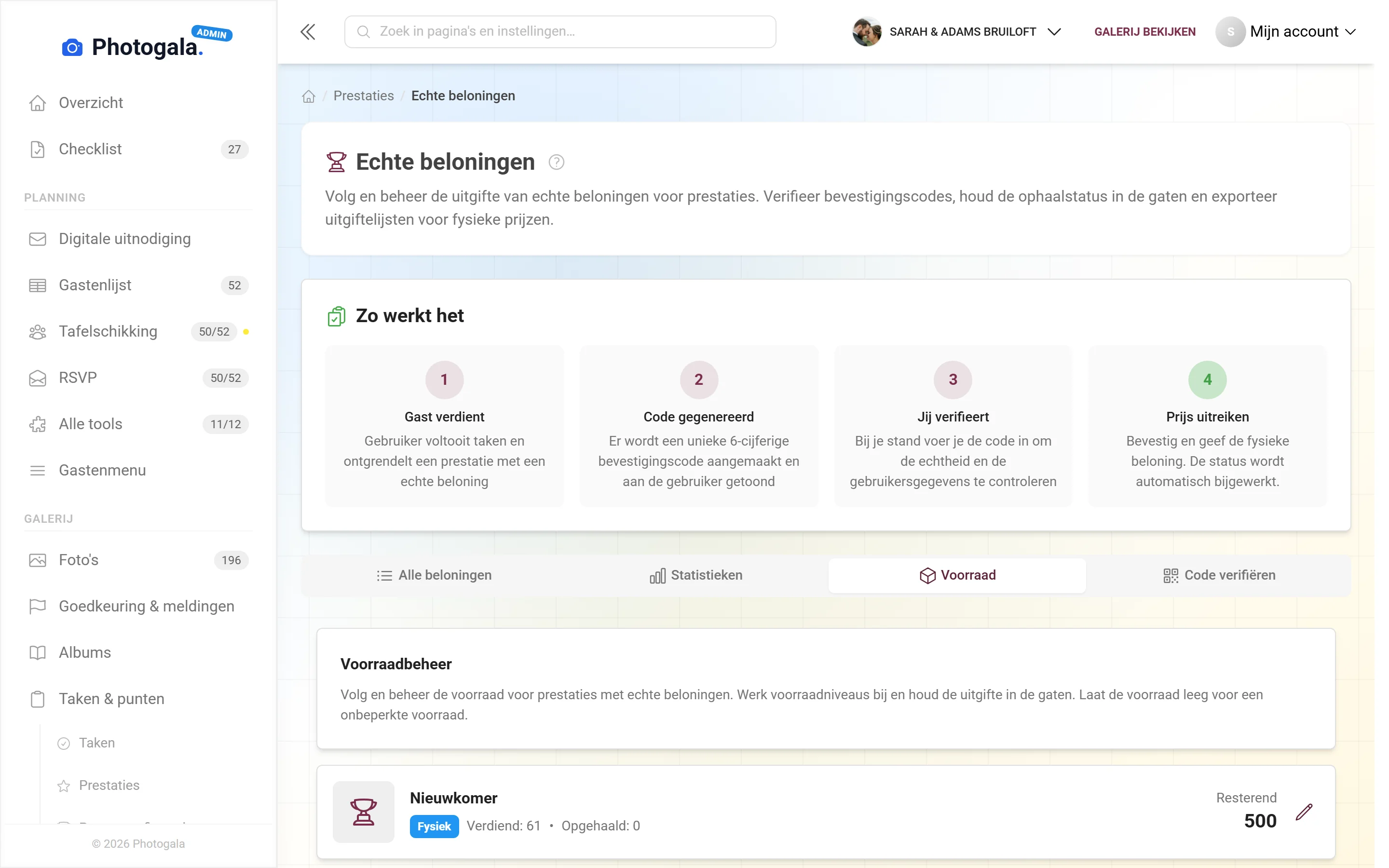 Voorraad per prijs